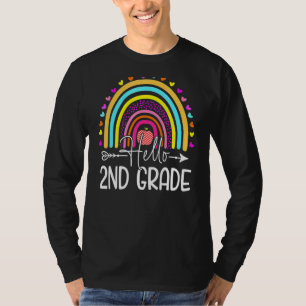 Hallo Rainbow Erste Klasse Lehrer Zurück T T-Shirt