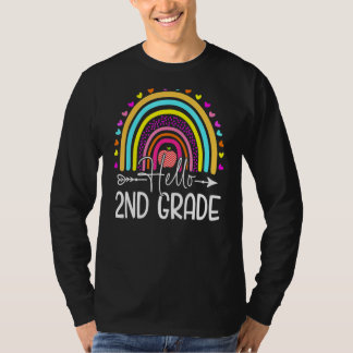 Hallo Rainbow Erste Klasse Lehrer Zurück T T-Shirt