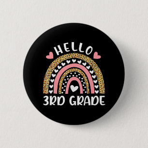Hallo Rainbow Lehrer der dritten Klasse Kinder zur Button