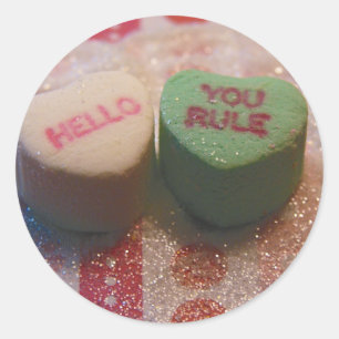 Hallo, Regel Runder Aufkleber