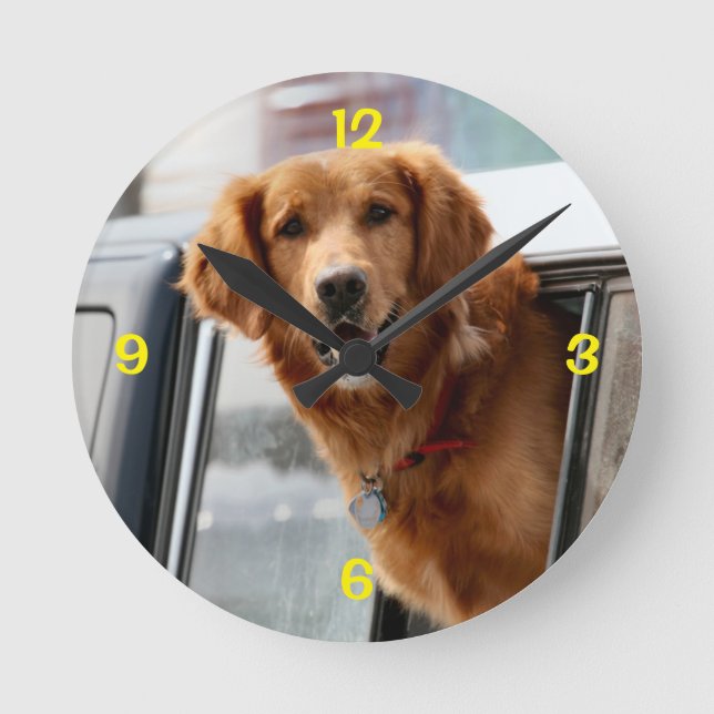 Hallo    runde wanduhr (Vorderseite)