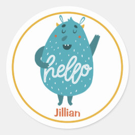 Hallo Runder Aufkleber