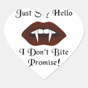 Hallo sagen Herz-Aufkleber