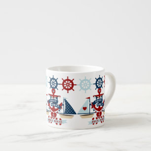 Hallo Sailor Anchor Segelboot Design Espressotasse