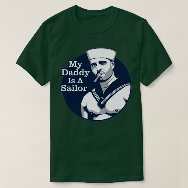 Hallo Sailor Mein Papa ist ein Seemann T-Shirt (Design vorne)