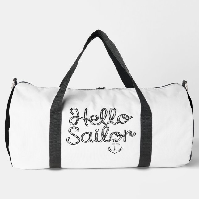 Hallo Sailor Nautical Rope Anchor Duffle Bag (Vorderseite)
