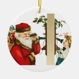 Hallo Santa Keramik Ornament