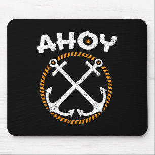 Hallo Schiffskapitän Seemann Nautical Segler Bootf Mousepad