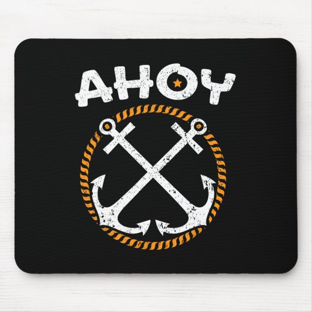 Hallo Schiffskapitän Seemann Nautical Segler Bootf Mousepad (Vorne)