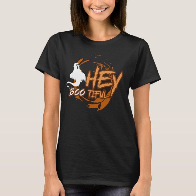 Hallo schön - Halloween Ghost T-Shirt (Vorderseite)