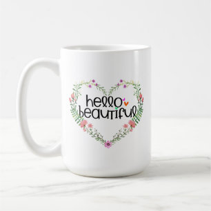 Hallo schöne Liebesblumen - Valentinstag Kaffee Kaffeetasse