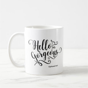 HALLO SCHÖNE Typografie Personalisiert Benutzerdef Kaffeetasse