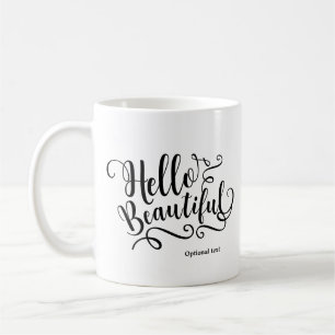 HALLO SCHÖNE Typografie Personalisiert Benutzerdef Tasse