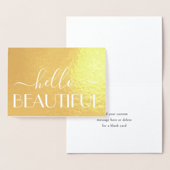 Hallo Schöner Chic Moderne Typografie Faltschachte Folienkarte (Anzeige)