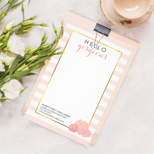 Hallo Schöner rosa Streifen und Blush Peony Flyer