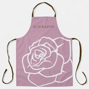Hallo Schönheit - Einfach Moderne Florale Rosa Ros Schürze
