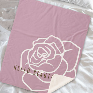 Hallo Schönheit - Einfach moderne rosa Rose Sherpadecke