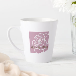 Hallo Schönheit - Moderne Chic Rosa Rosen Latte Ta Milchtasse