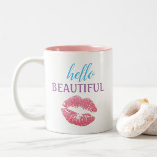 Hallo Schönheit Zweifarbige Tasse