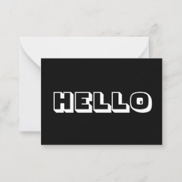 Hallo, Schwarz-weiße Karte