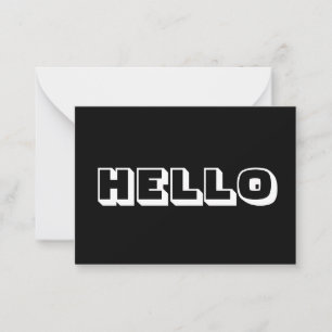 Hallo, Schwarz-weiße Karte