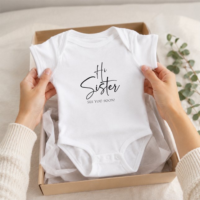 Hallo Schwester Baby Bodysuit Strampler (Von Creator hochgeladen)