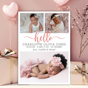 Hallo Script Girl Geb Ankündigung