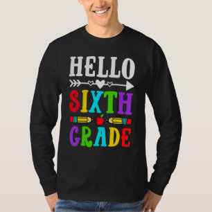Hallo Sechste Klasse 6. Klasse Squad Frohen 1. T T-Shirt
