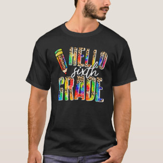 Hallo Sechste Stufe 6 Gefärbte Krawatte Leopard Zu T-Shirt