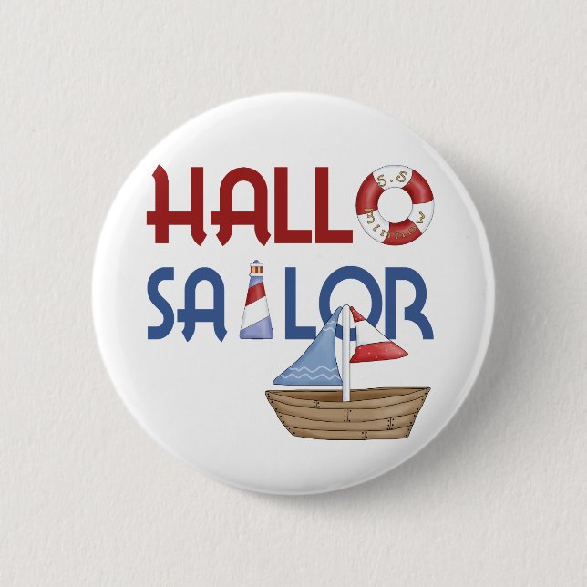 Hallo Seemann Button (Vorderseite)