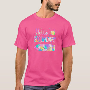 Hallo, sekundäre Squad zurück zur Gefärbte Krawatt T-Shirt