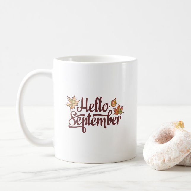 Hallo September-Fall Kaffeetasse (Mit Donut)