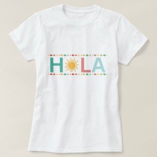 Hallo-Shirt, Spanisches Hola-T-Shirt, Hallo-Spanis T-Shirt