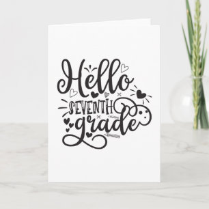 Hallo Siebte Klasse Karte