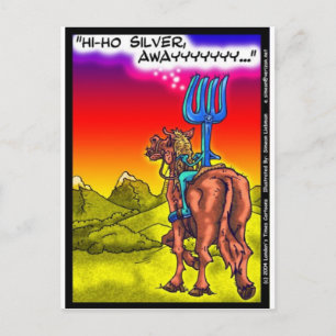 Hallo Silber? Lustige Lone Ranger Parodie Cartoon Postkarte