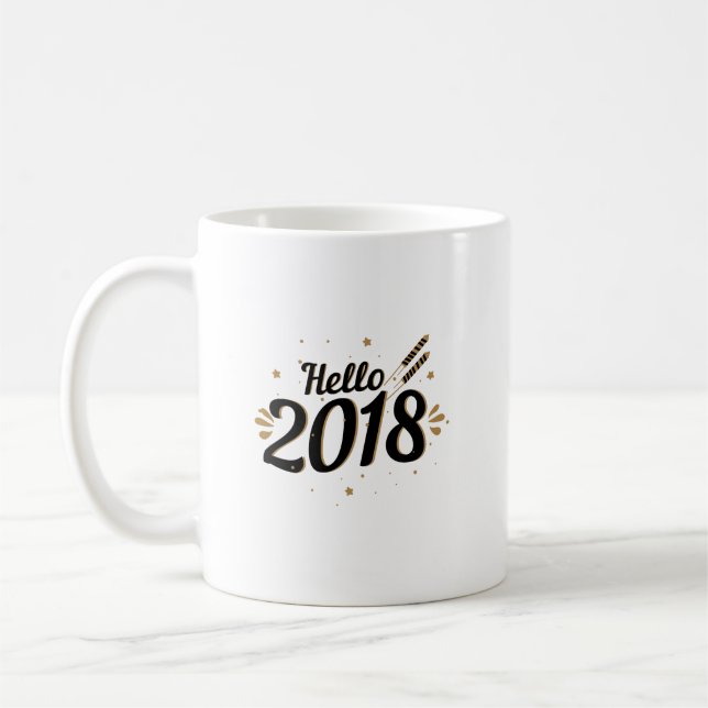 Hallo Silvester 2018 Tasse (Links)