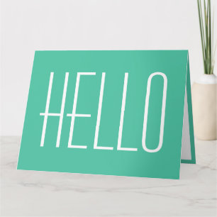 Hallo Simple Typografie Minimalist Grün Modern  Karte