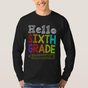 Hallo Sixth Grade Team 6. Klasse zurück zur Schule T-Shirt