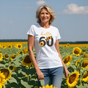 Hallo Sixty Women's Tee Shirt mit Sonnenblumen
