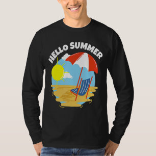 Hallo Sommer am Strand Sonne Meer und Sand Va T-Shirt