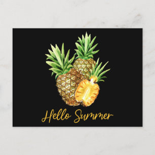 Hallo Sommer Ananas Tropisches Obst Einladungspostkarte