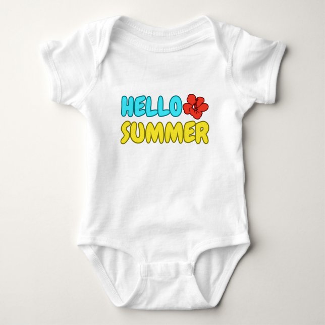 Hallo Sommer Baby Jersey Bodysuit  Strampler (Vorderseite)