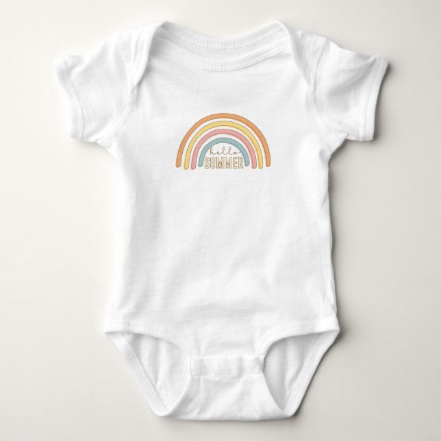 Hallo Sommer Baby Strampler (Vorderseite)