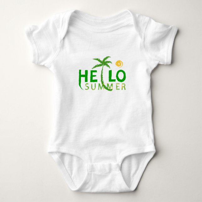 Hallo Sommer Baby Strampler (Vorderseite)