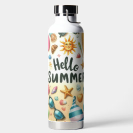 HALLO SOMMER BADEANZUG FLIP FLOPS SEESTERN TRINKFLASCHE