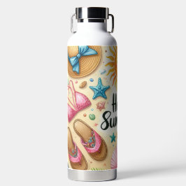 HALLO SOMMER BADEANZUG FLIP FLOPS SEESTERN TRINKFLASCHE