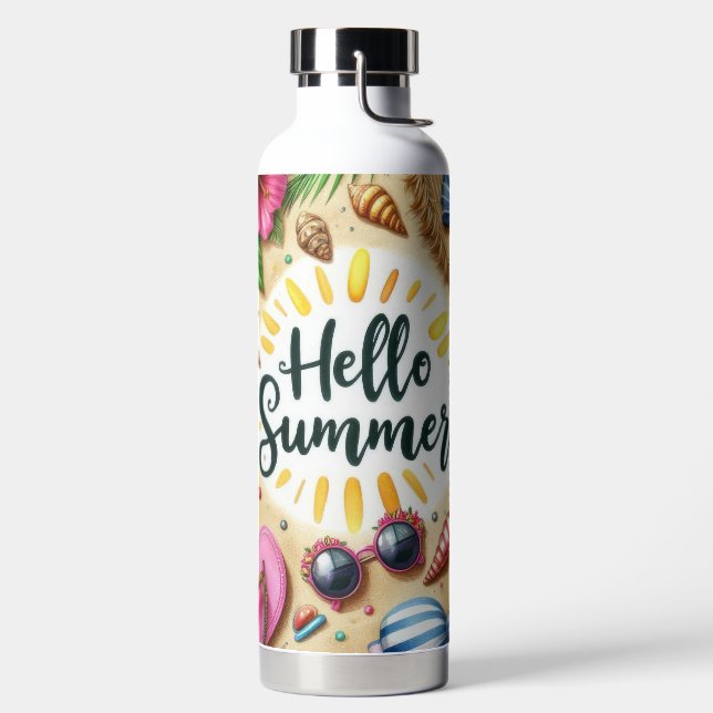 HALLO SOMMER BADEANZUG FLIP FLOPS SEESTERNE TRINKFLASCHE (links)
