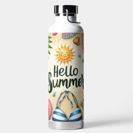 HALLO SOMMER BADEANZUG FLIP FLOPS SEESTERNE TRINKFLASCHE
