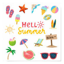 Hallo Sommer - Bright & Cheful Wall Poster