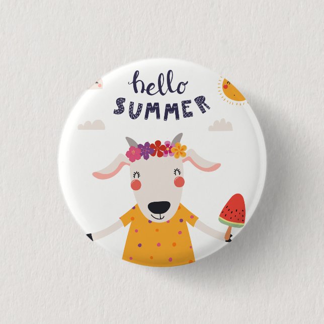 Hallo Sommer Button (Vorderseite)